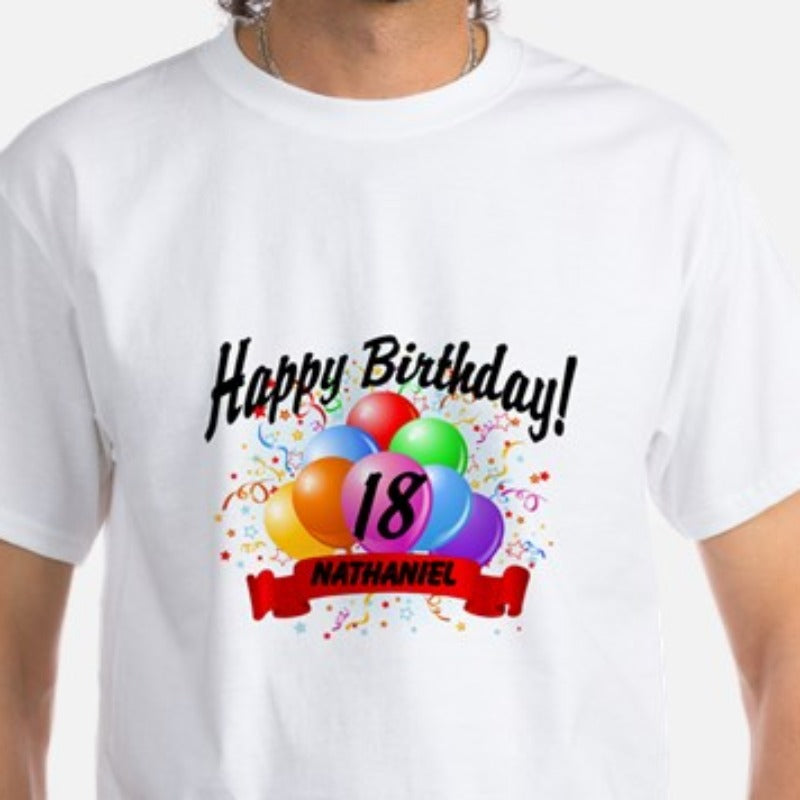 happy birthday balloon t-shirt